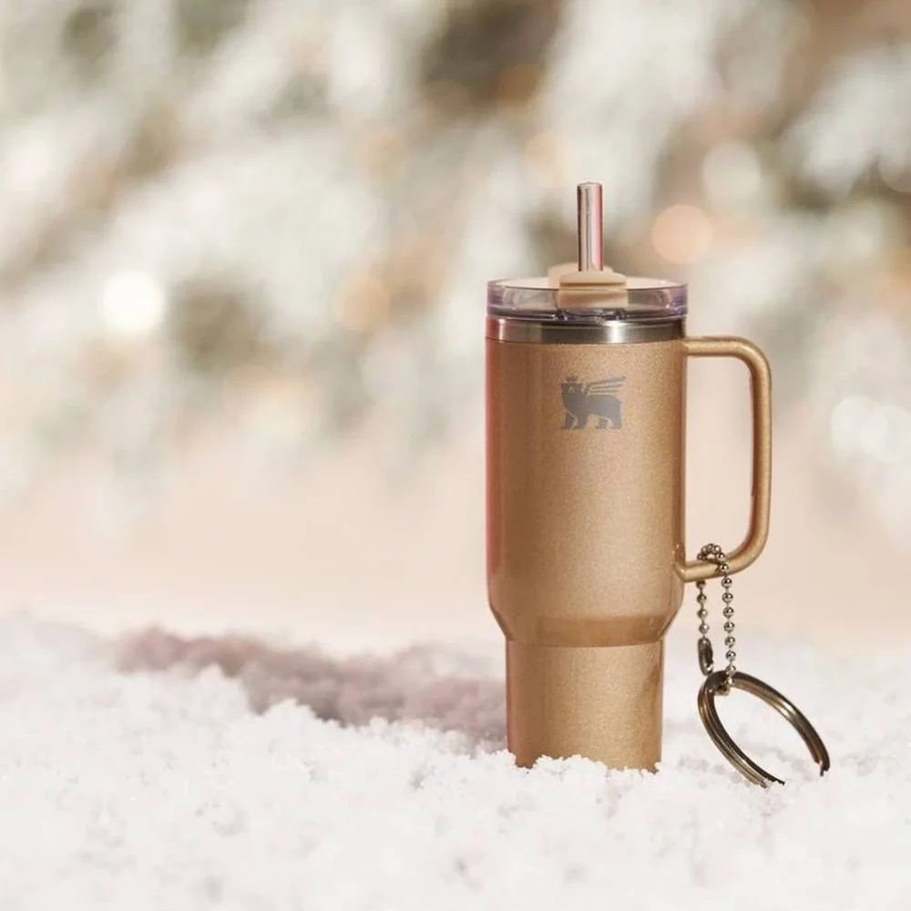 Stanley LIMITED EDITION 2024 Mini Quencher Keychain Ornament Champagne
